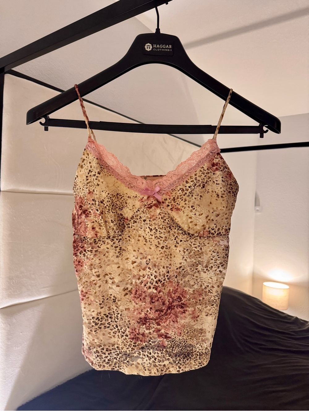 True Y2K Forever 21 Floral Leopard Lace Cami M